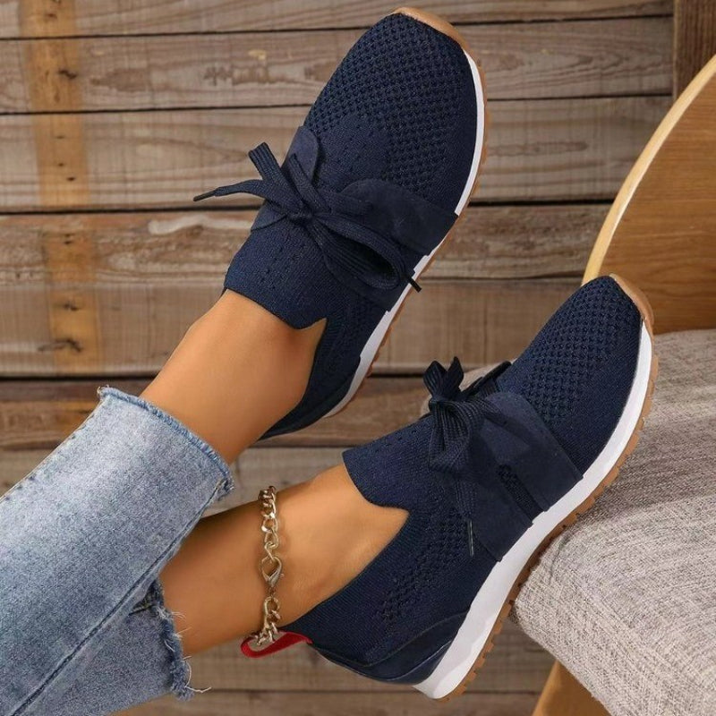 Women's Casual Lace-Up Sneakers with Soft Sole – Comfortable and Stylish Footwear