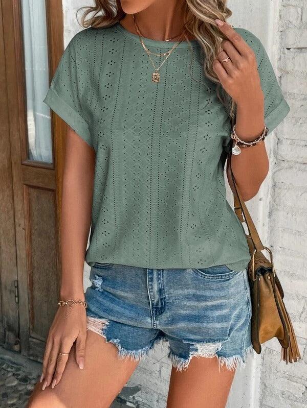 Women's Casual Short-Sleeve T-Shirt – Soft Cotton Tee for Everyday Wear, Flattering Fit, Versatile Style