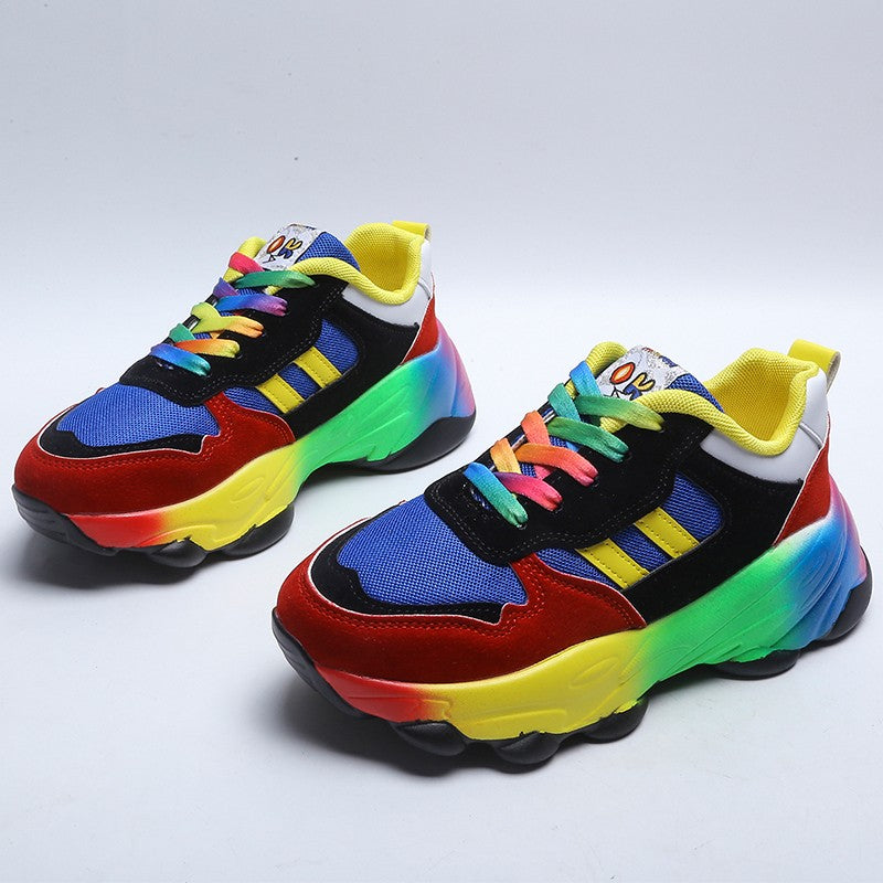 Women's Chunky Sneakers in Vibrant Colors – Comfortable Casual Footwear