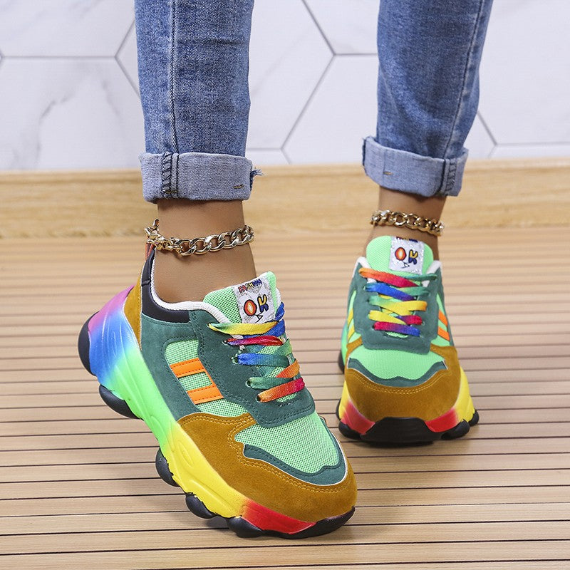 Women's Chunky Sneakers in Vibrant Colors – Comfortable Casual Footwear