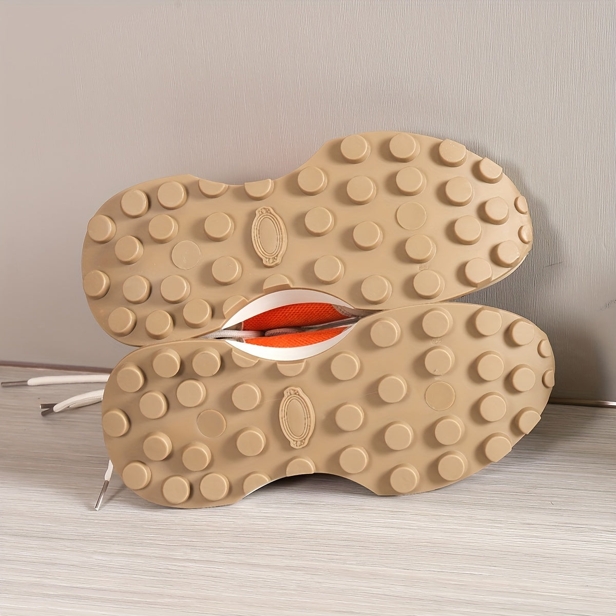 Women's Chunky White Sneakers with Breathable Mesh and Cushioned Support – Casual Lace-Up Trainers