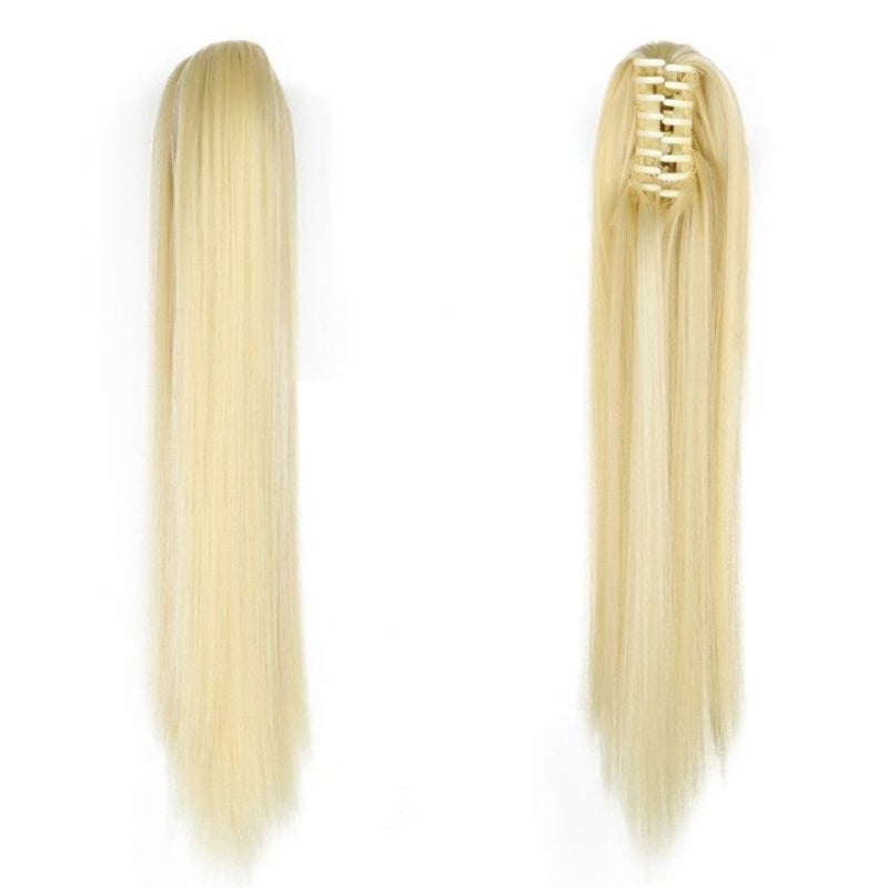 Women's Claw Clip-in Ponytail Hair Extension Long Straight Curly High-Temperature Fiber