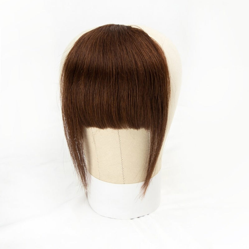 Women's Clip-In Bangs Extensions Brown Remy Human Hair