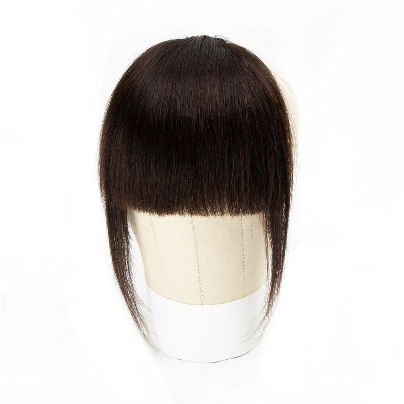 Women's Clip-In Bangs Extensions Brown Remy Human Hair
