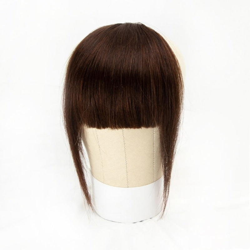 Women's Clip-In Bangs Extensions Brown Remy Human Hair