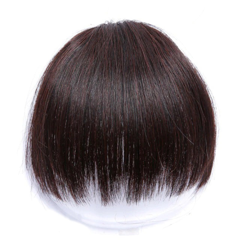 Women's Clip-In Bangs Wig Extension Light Brown High-Temperature Fiber