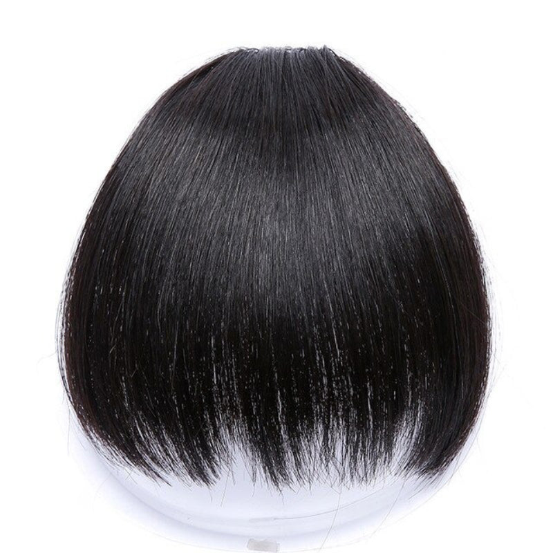 Women's Clip-In Bangs Wig Extension Light Brown High-Temperature Fiber