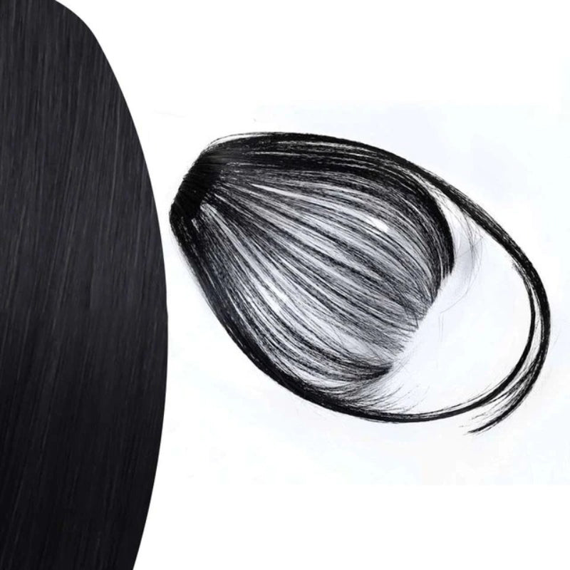 Women's Clip-In Bangs Wig Extension Light Brown High-Temperature Fiber