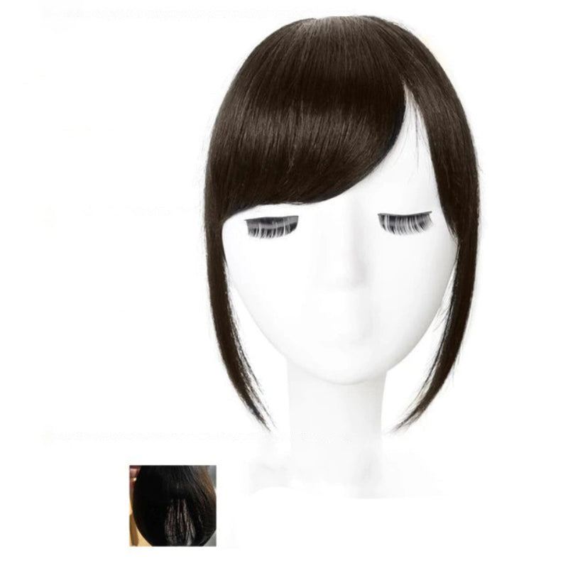 Women's Clip-In Bangs Wig Extension Light Brown High-Temperature Fiber