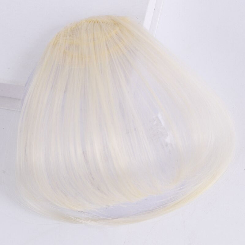 Women's Clip-In Bangs Wig Extension Light Brown High-Temperature Fiber