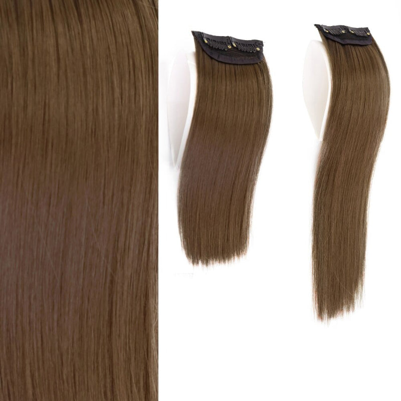 Women's Clip-In Hair Extensions Brown High-Temperature Fiber