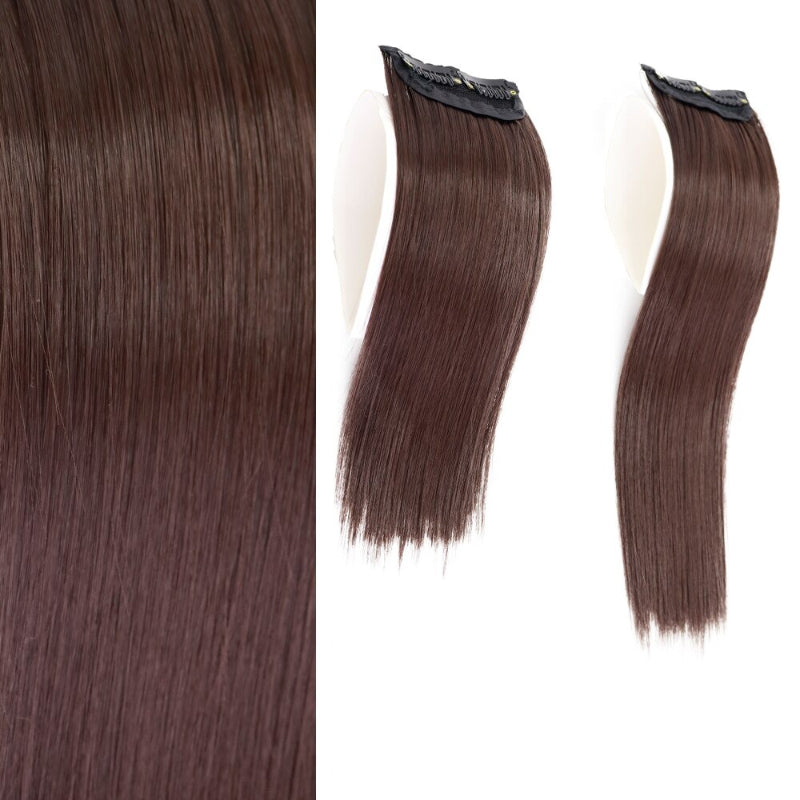 Women's Clip-In Hair Extensions Brown High-Temperature Fiber
