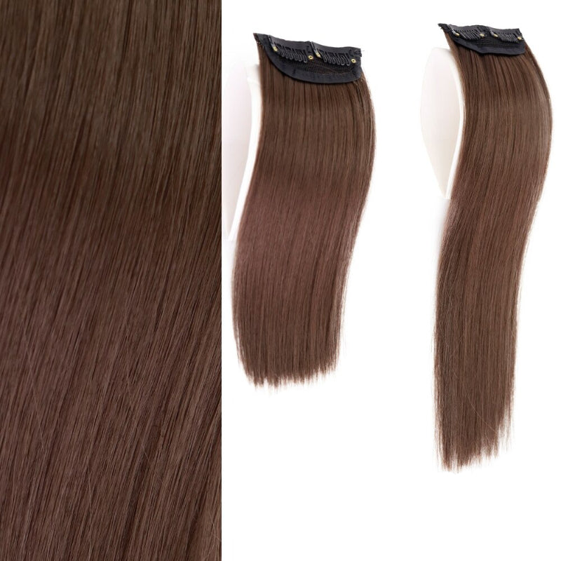 Women's Clip-In Hair Extensions Brown High-Temperature Fiber