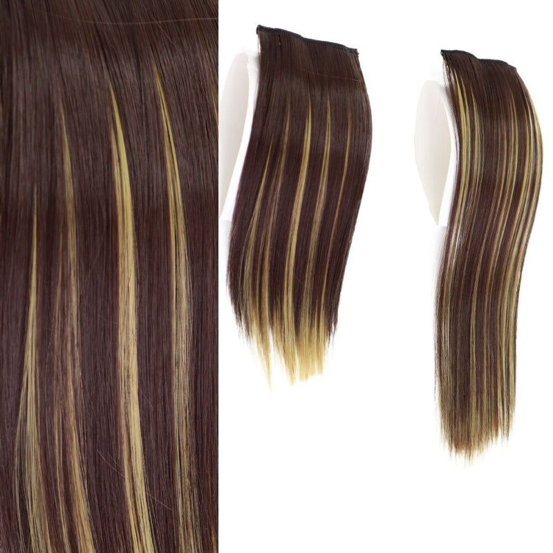 Women's Clip-In Hair Extensions Brown High-Temperature Fiber