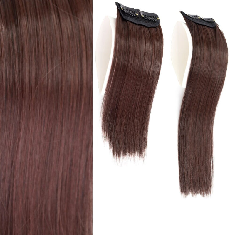 Women's Clip-In Hair Extensions Brown High-Temperature Fiber