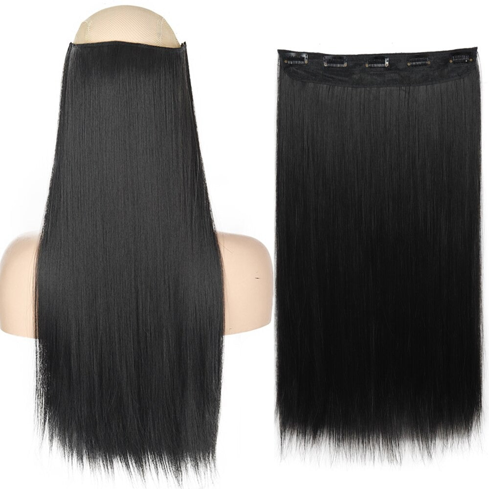 Women's Clip-In Hair Extensions Long Straight Curly High-Temperature Fiber
