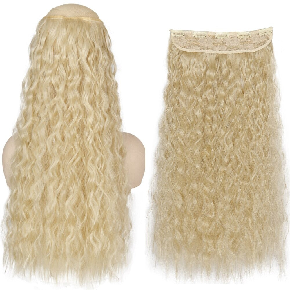 Women's Clip-In Hair Extensions Long Straight Curly High-Temperature Fiber