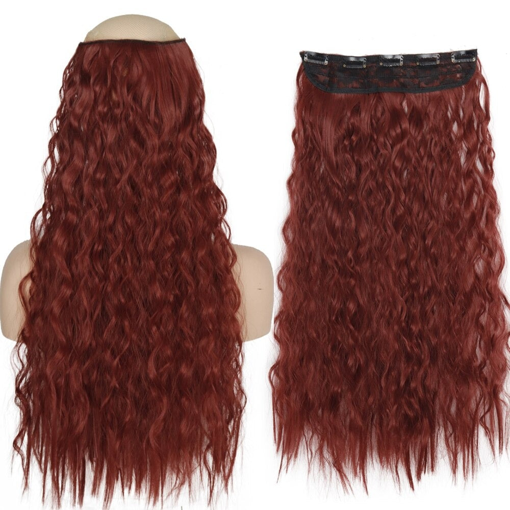 Women's Clip-In Hair Extensions Long Straight Curly High-Temperature Fiber