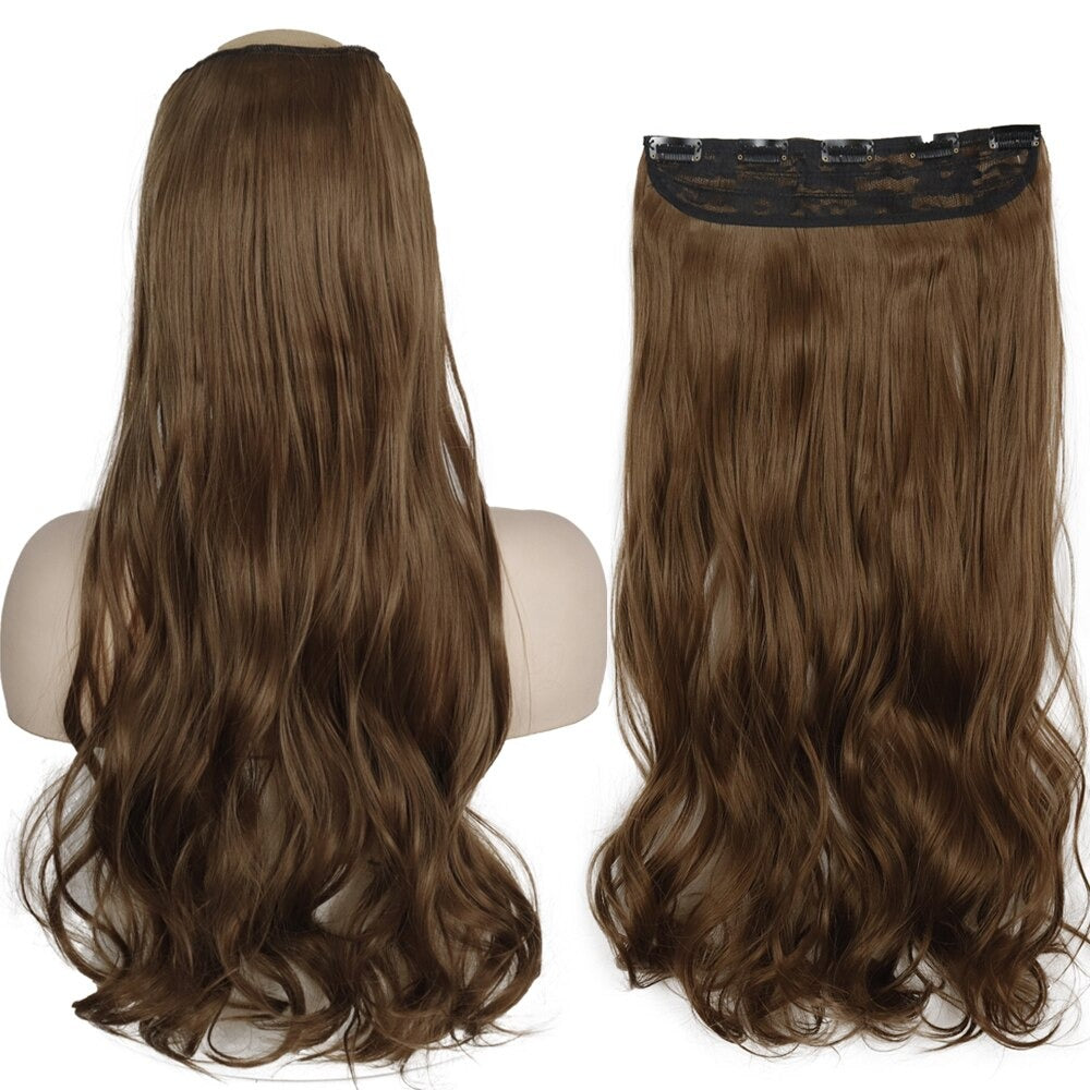Women's Clip-In Hair Extensions Long Straight Curly High-Temperature Fiber