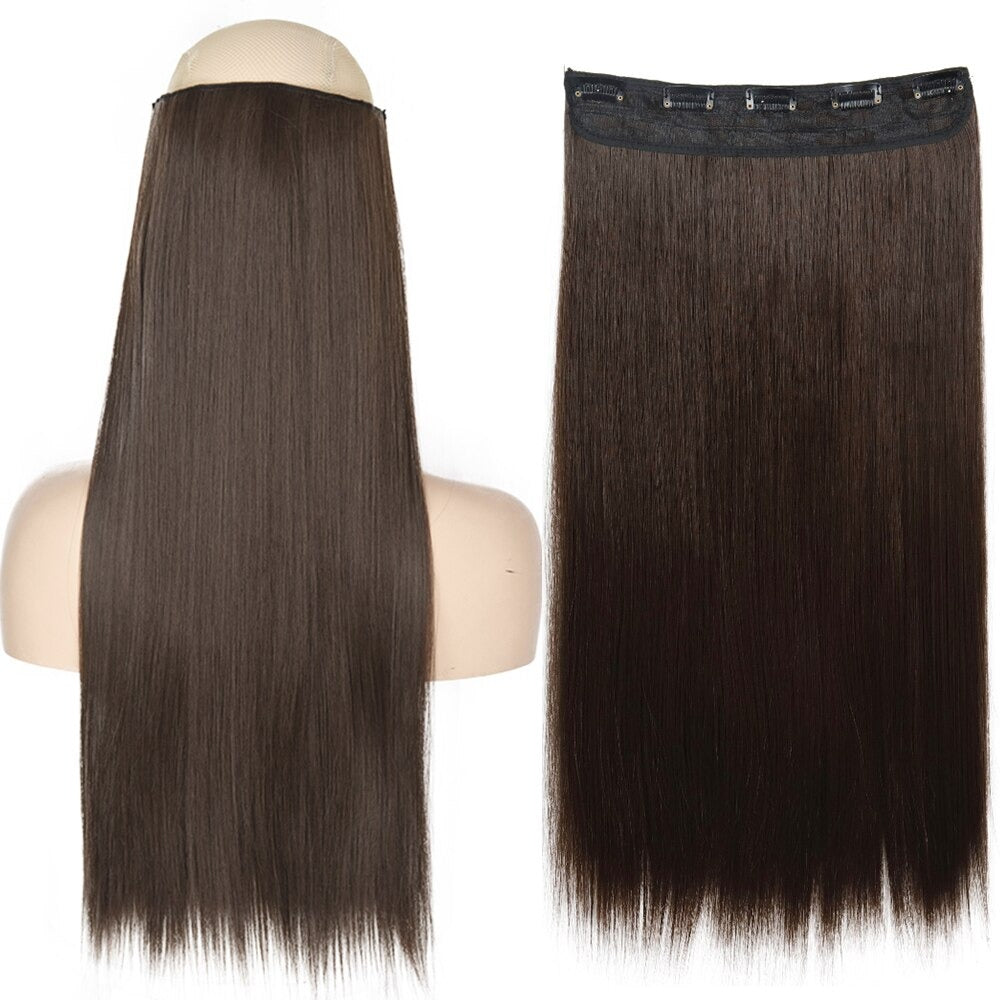 Women's Clip-In Hair Extensions Long Straight Curly High-Temperature Fiber