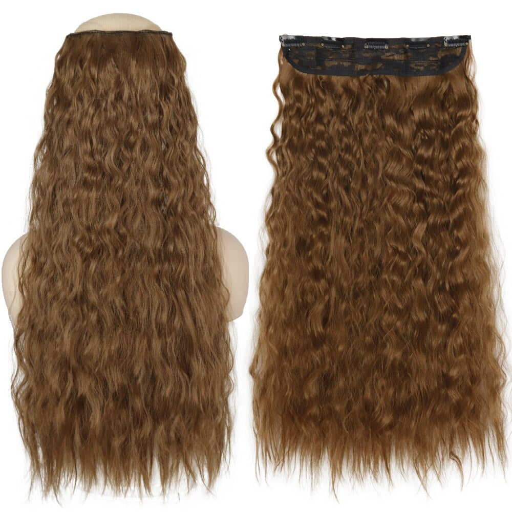 Women's Clip-In Hair Extensions Long Straight Curly High-Temperature Fiber