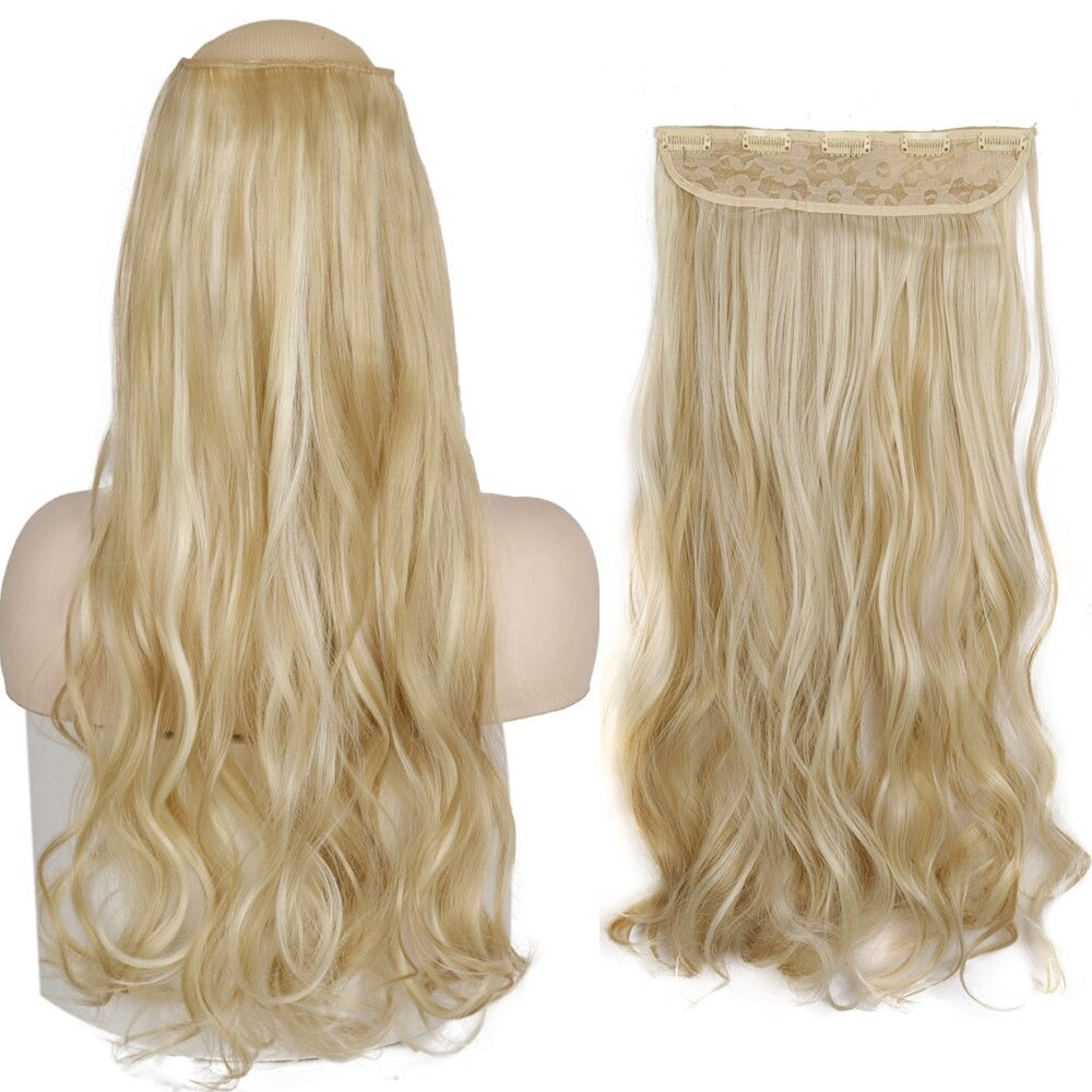 Women's Clip-In Hair Extensions Long Straight Curly High-Temperature Fiber