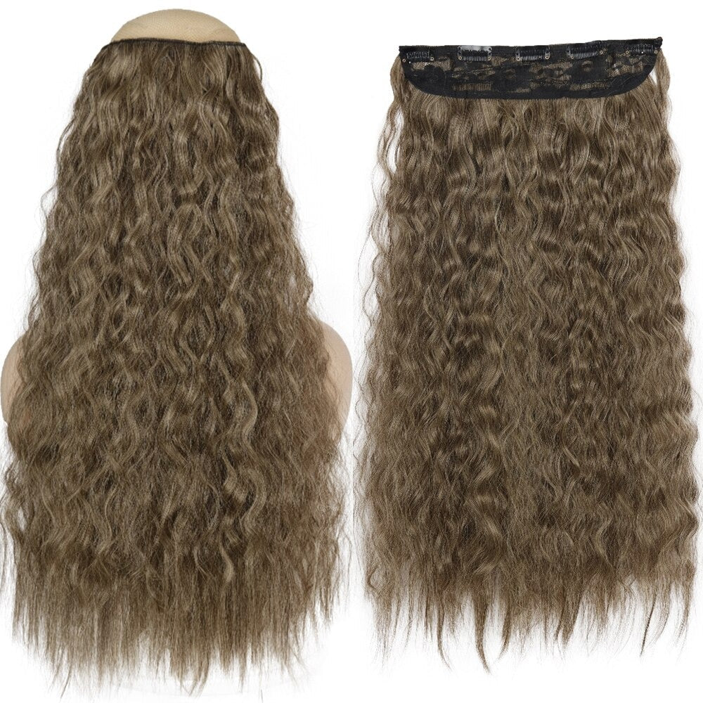 Women's Clip-In Hair Extensions Long Straight Curly High-Temperature Fiber