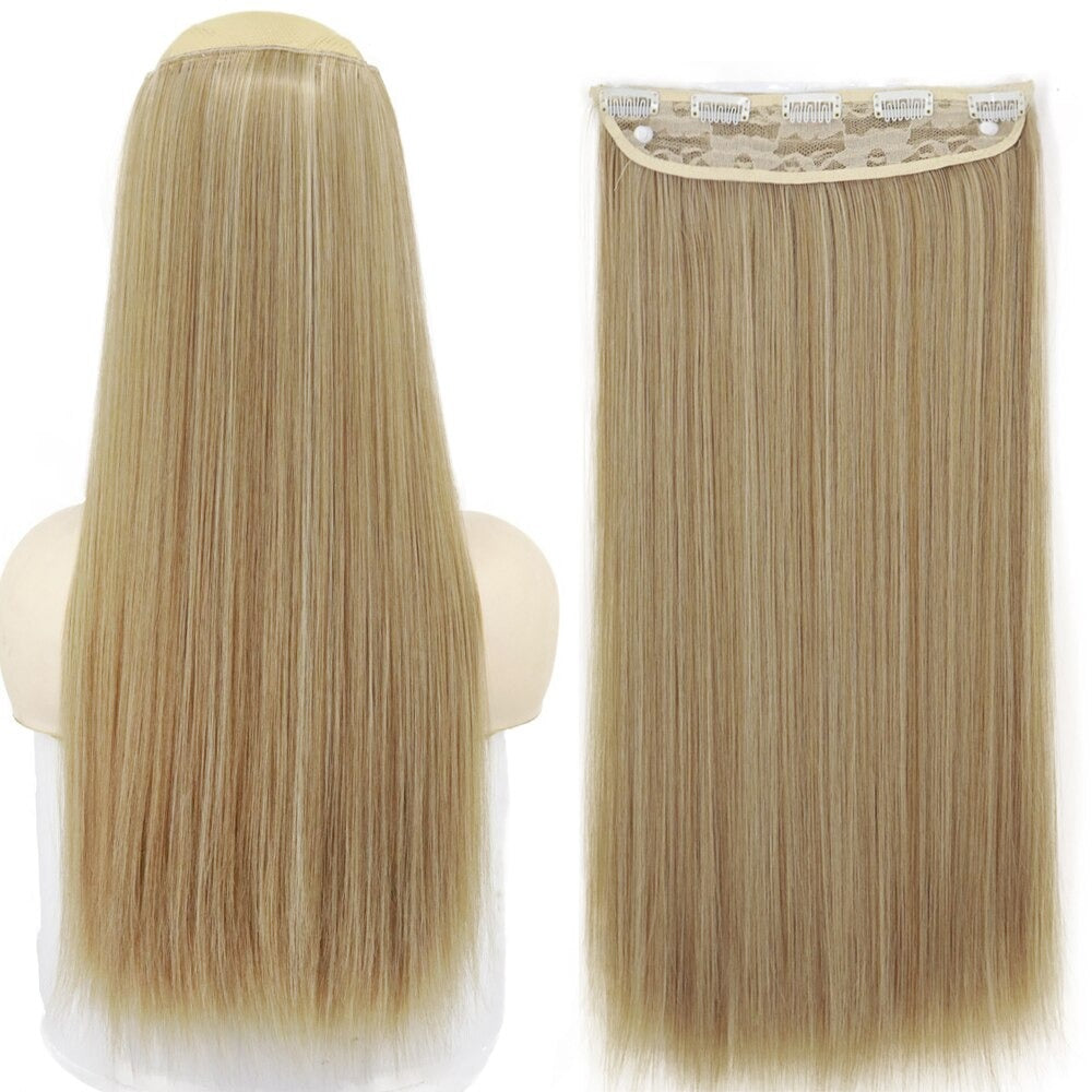Women's Clip-In Hair Extensions Long Straight Curly High-Temperature Fiber