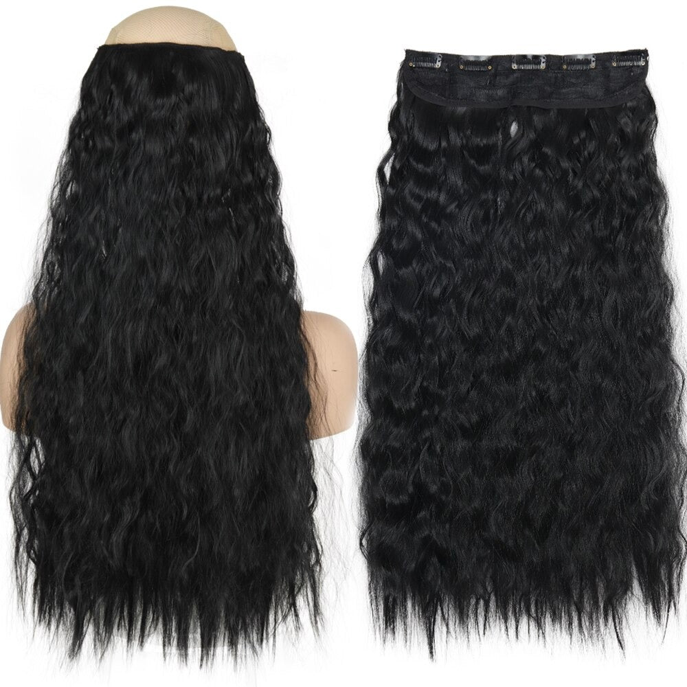 Women's Clip-In Hair Extensions Long Straight Curly High-Temperature Fiber