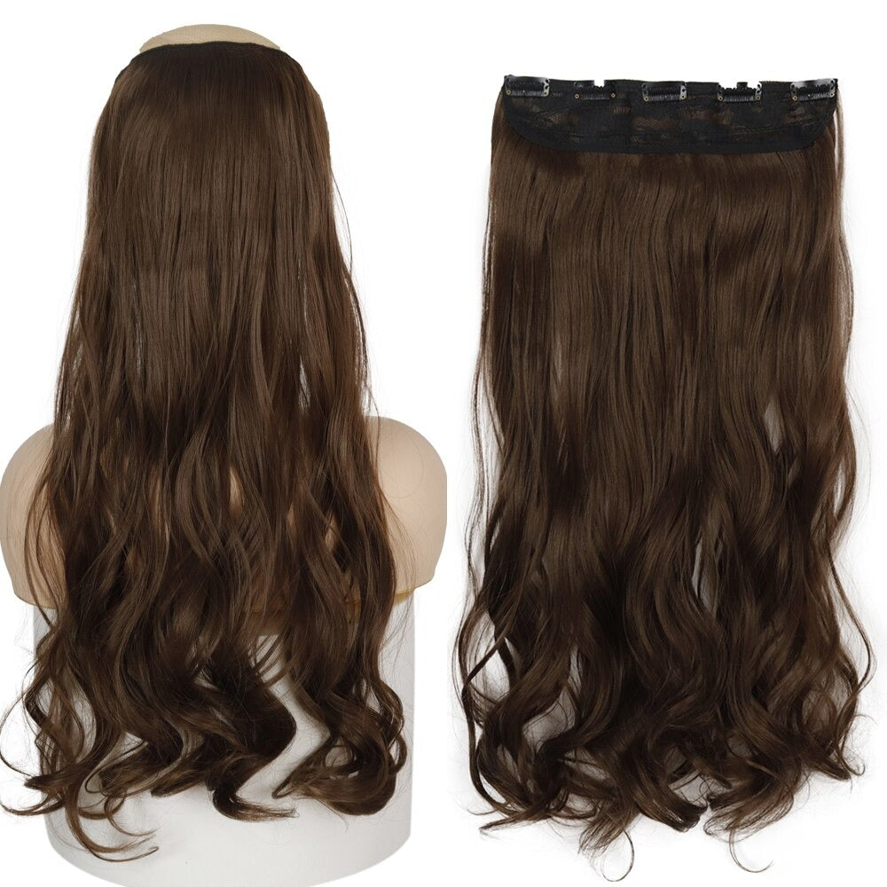 Women's Clip-In Hair Extensions Long Straight Curly High-Temperature Fiber