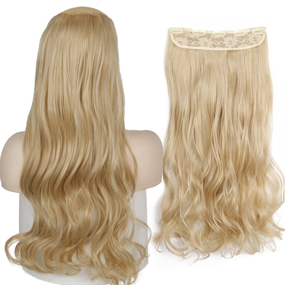 Women's Clip-In Hair Extensions Long Straight Curly High-Temperature Fiber
