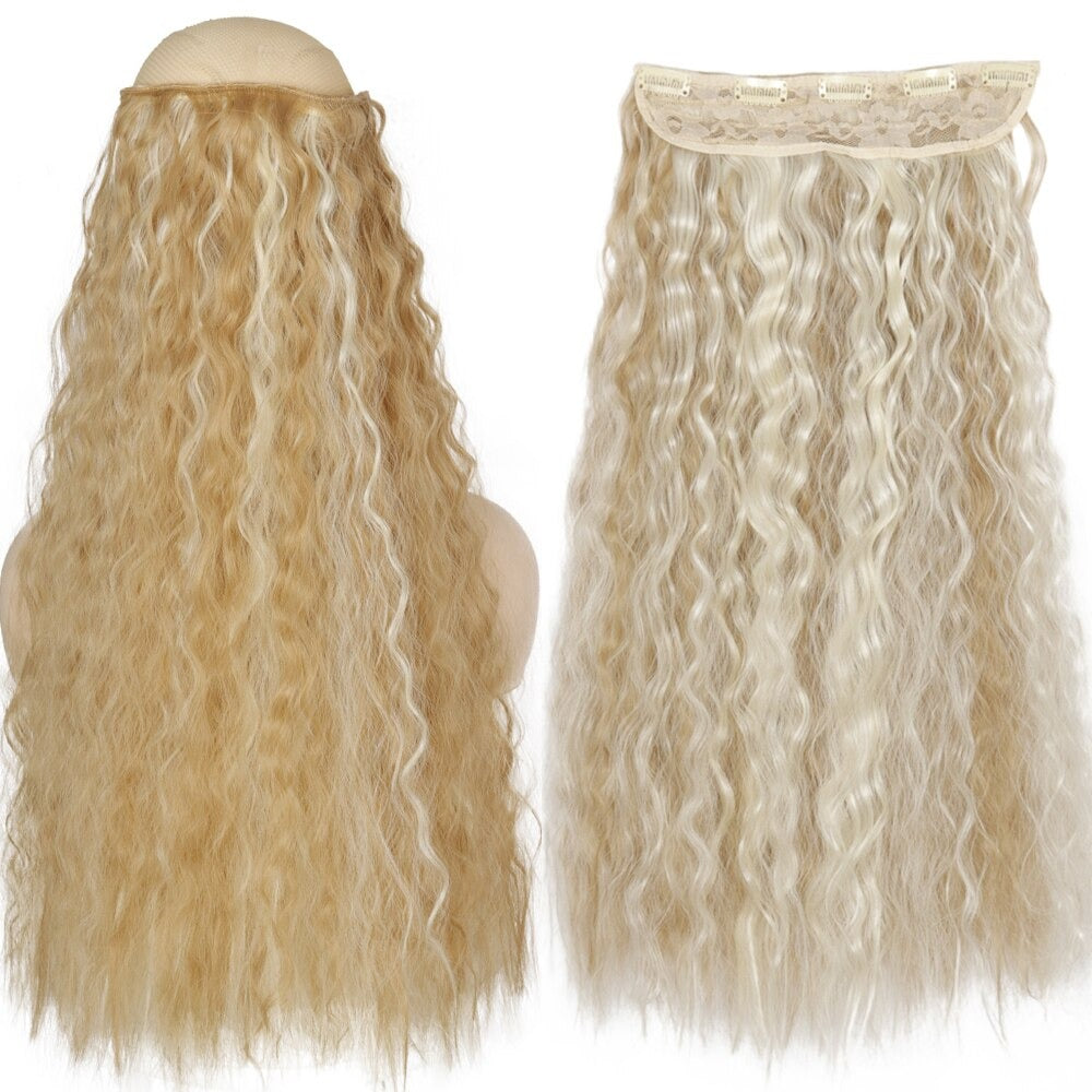 Women's Clip-In Hair Extensions Long Straight Curly High-Temperature Fiber