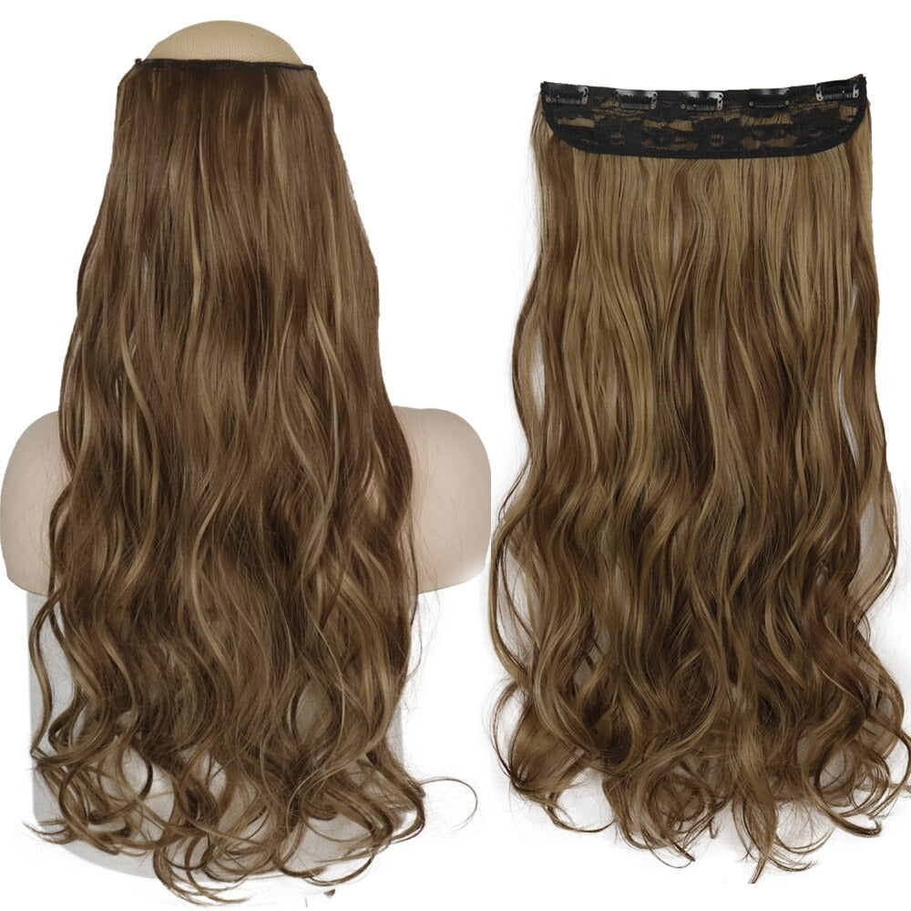 Women's Clip-In Hair Extensions Long Straight Curly High-Temperature Fiber