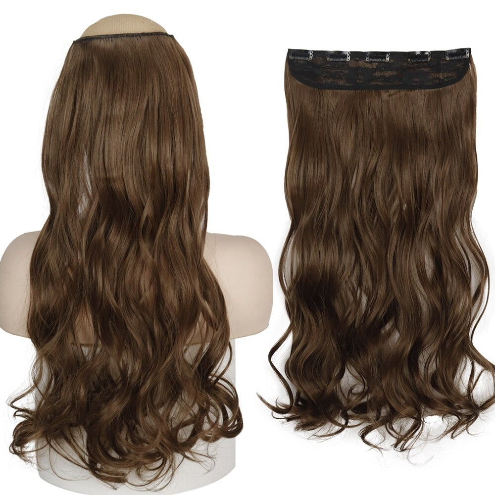 Women's Clip-In Hair Extensions Long Straight Curly High-Temperature Fiber