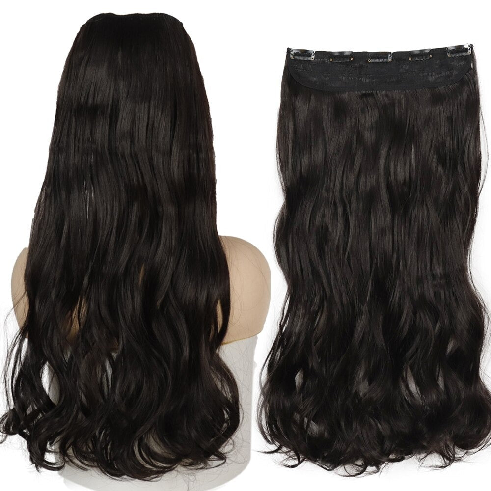 Women's Clip-In Hair Extensions Long Straight Curly High-Temperature Fiber