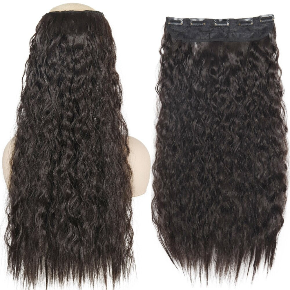 Women's Clip-In Hair Extensions Long Straight Curly High-Temperature Fiber