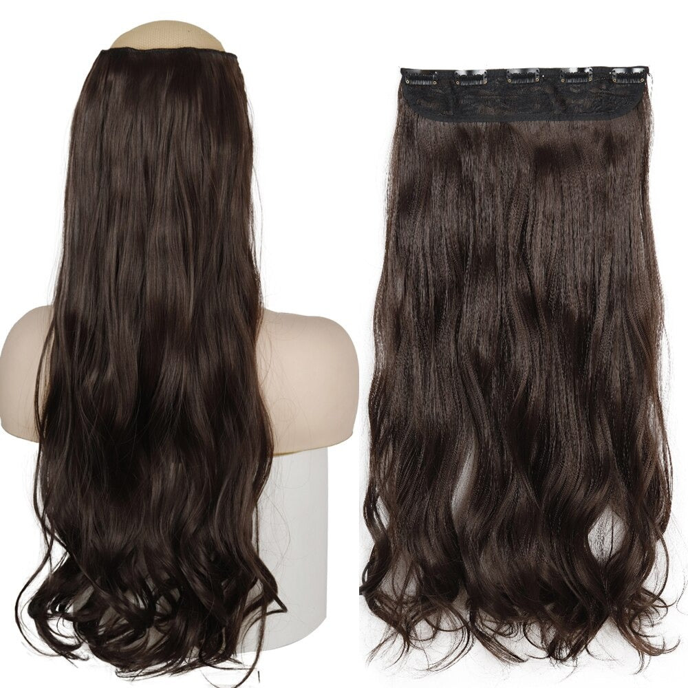 Women's Clip-In Hair Extensions Long Straight Curly High-Temperature Fiber
