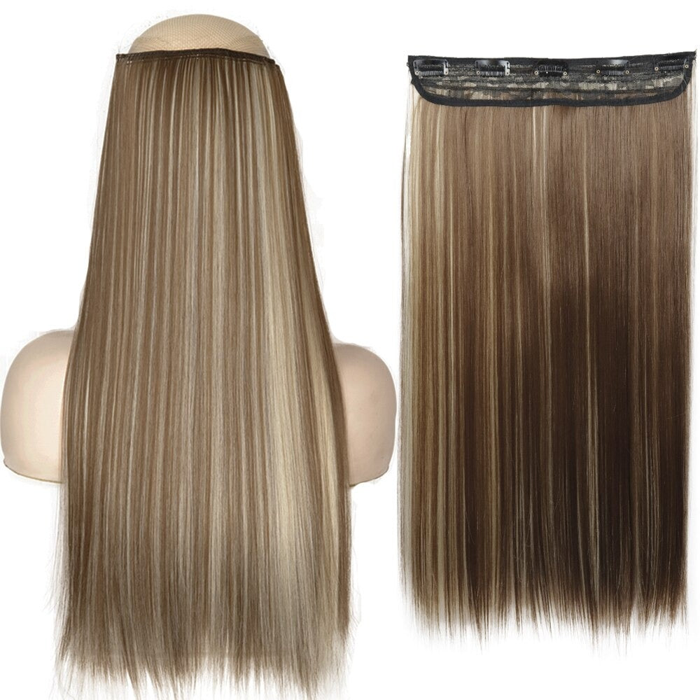 Women's Clip-In Hair Extensions Long Straight Curly High-Temperature Fiber