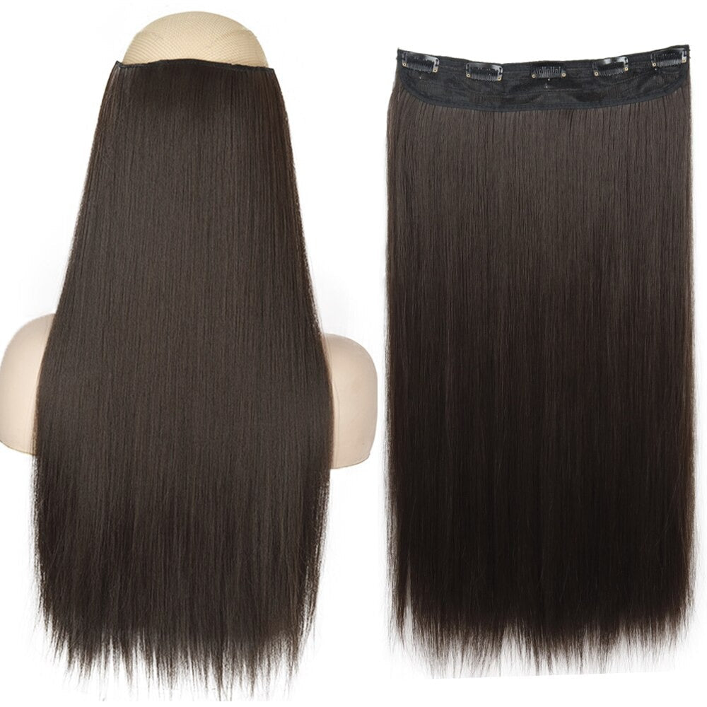 Women's Clip-In Hair Extensions Long Straight Curly High-Temperature Fiber