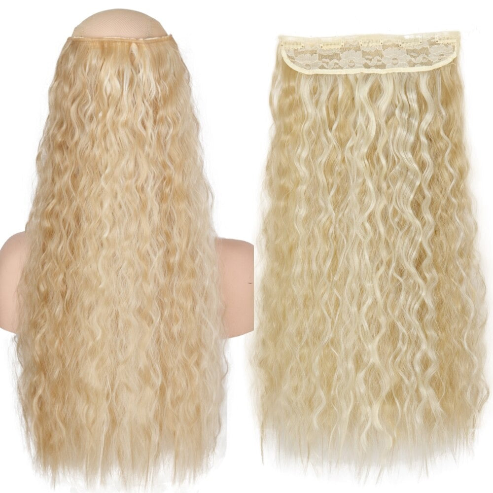 Women's Clip-In Hair Extensions Long Straight Curly High-Temperature Fiber