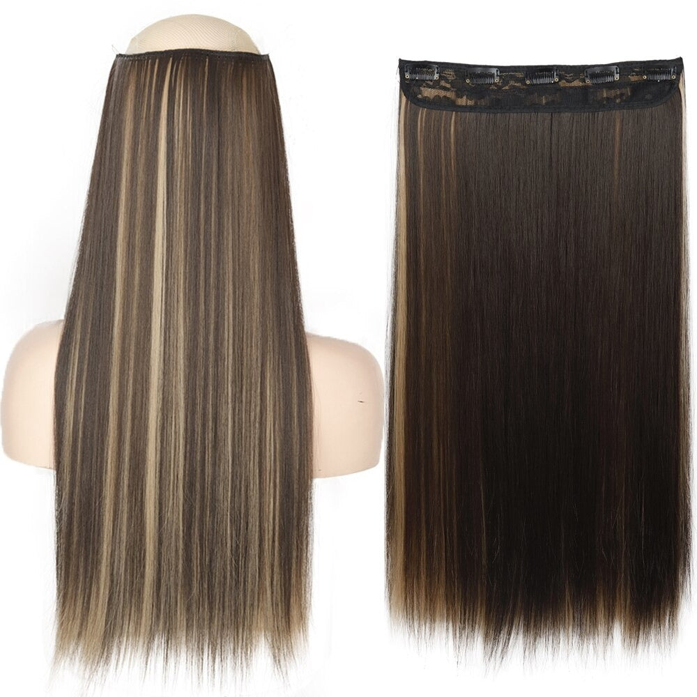 Women's Clip-In Hair Extensions Long Straight Curly High-Temperature Fiber