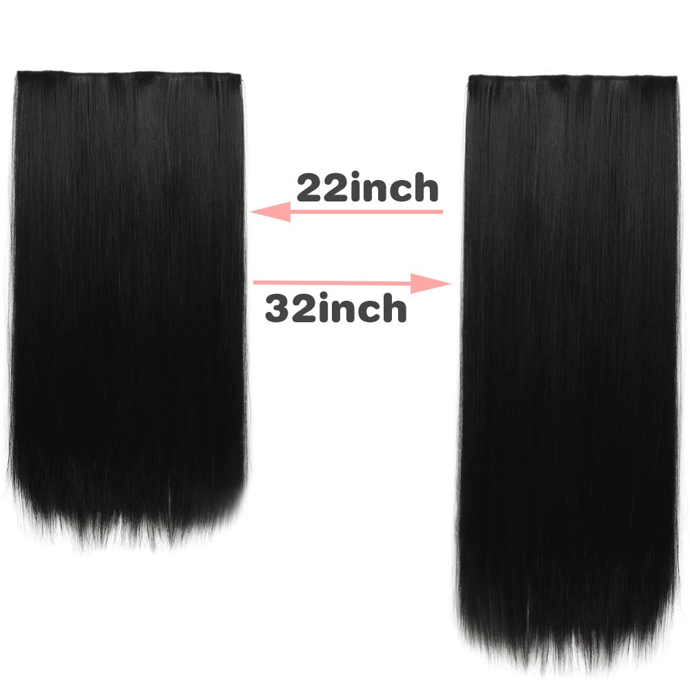 Women's Clip-In Hair Extensions Long Straight Curly High-Temperature Fiber