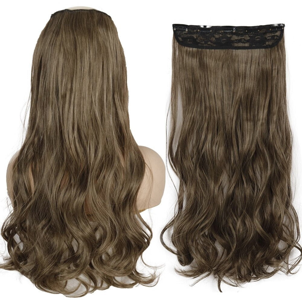 Women's Clip-In Hair Extensions Long Straight Curly High-Temperature Fiber