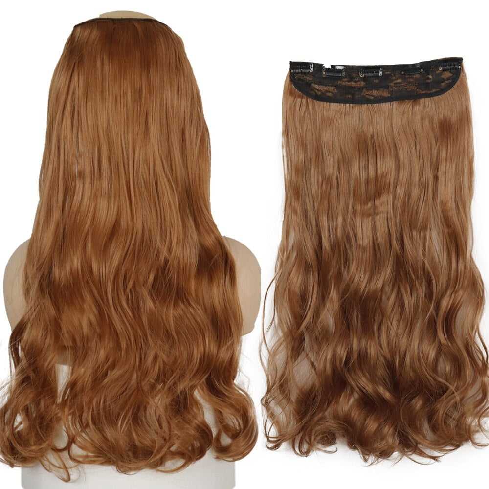 Women's Clip-In Hair Extensions Long Straight Curly High-Temperature Fiber