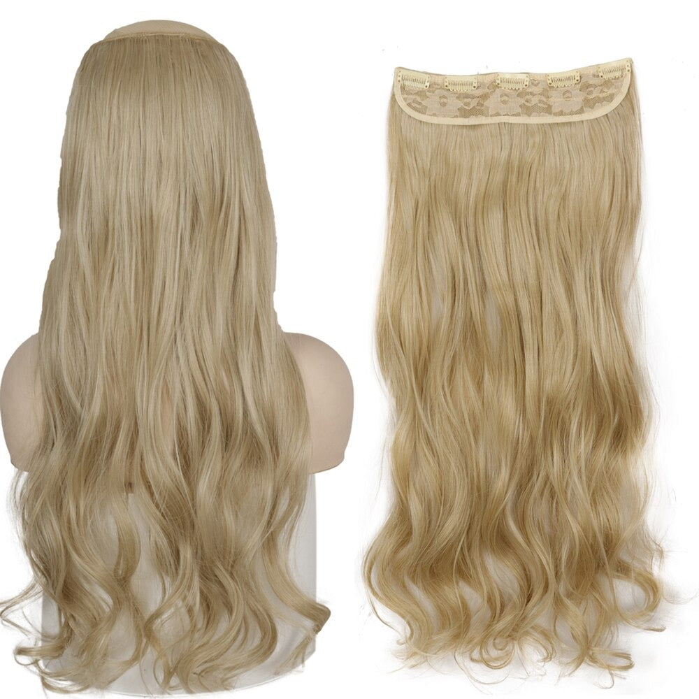 Women's Clip-In Hair Extensions Long Straight Curly High-Temperature Fiber