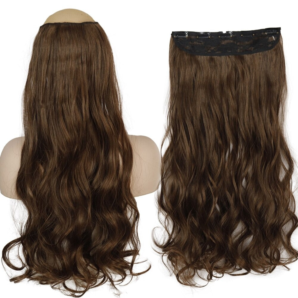 Women's Clip-In Hair Extensions Long Straight Curly High-Temperature Fiber