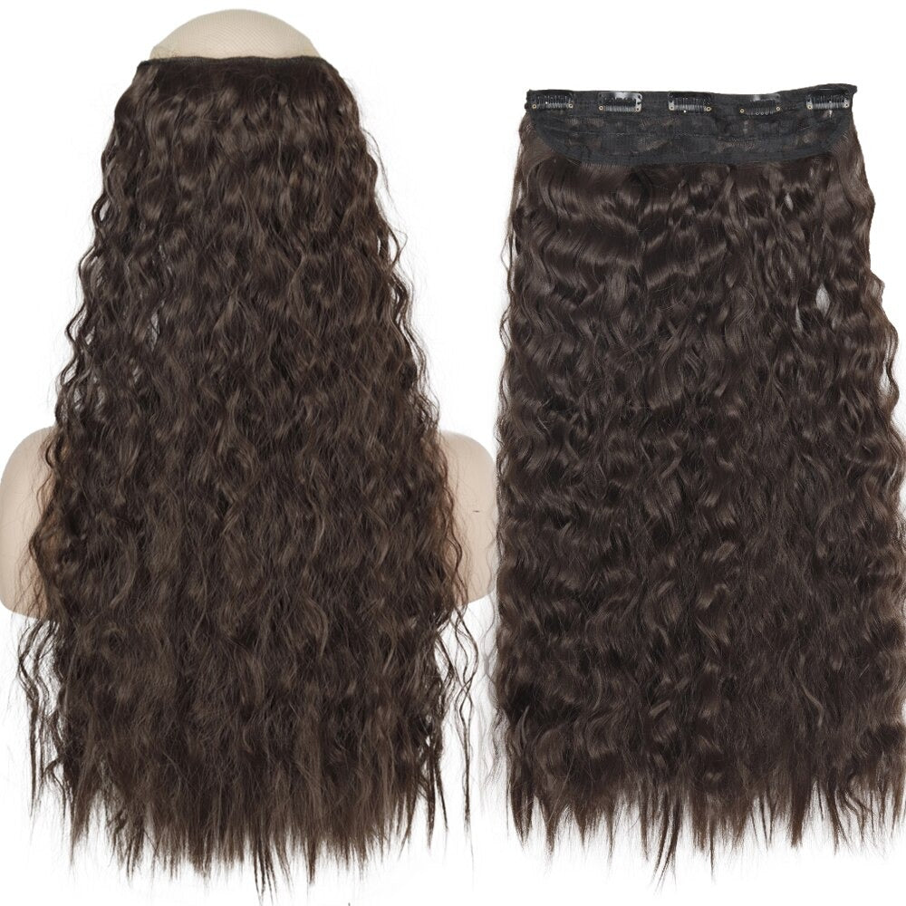 Women's Clip-In Hair Extensions Long Straight Curly High-Temperature Fiber