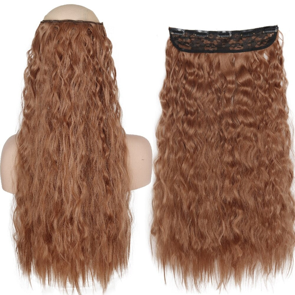 Women's Clip-In Hair Extensions Long Straight Curly High-Temperature Fiber