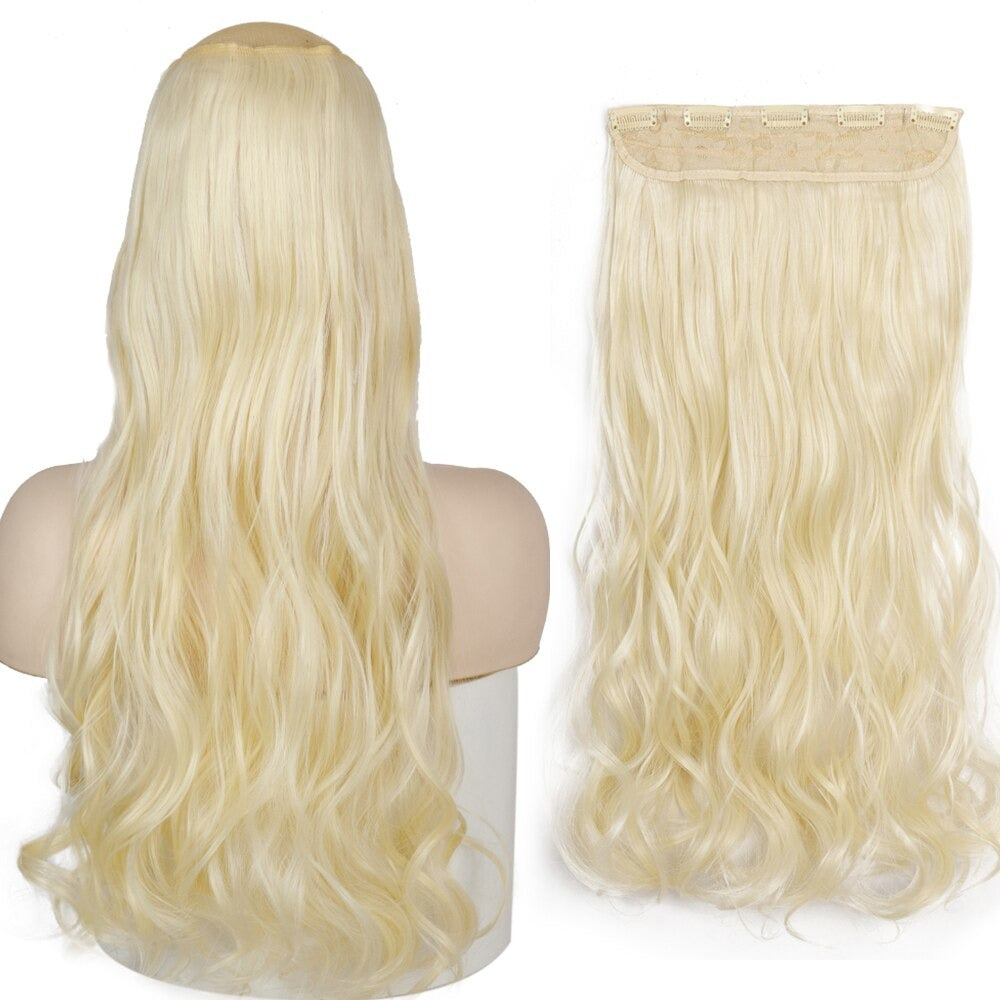 Women's Clip-In Hair Extensions Long Straight Curly High-Temperature Fiber