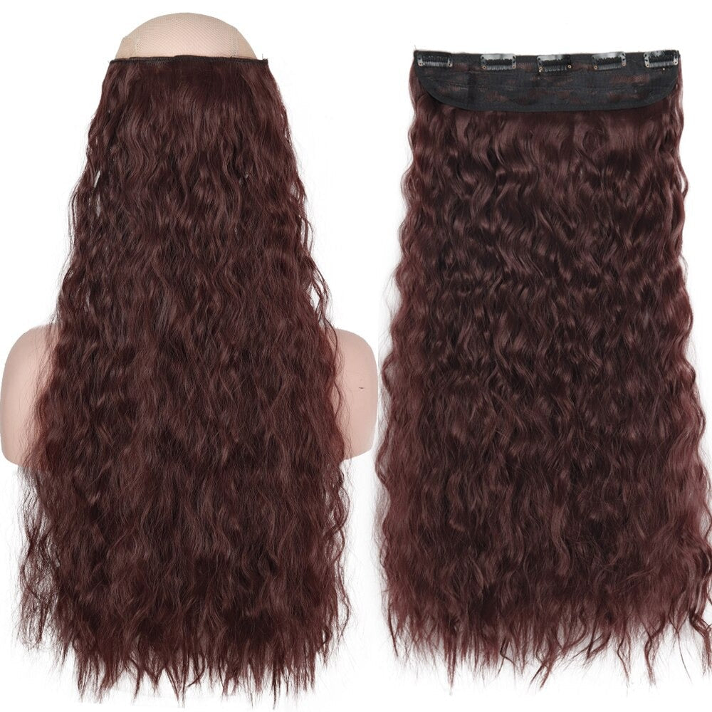 Women's Clip-In Hair Extensions Long Straight Curly High-Temperature Fiber